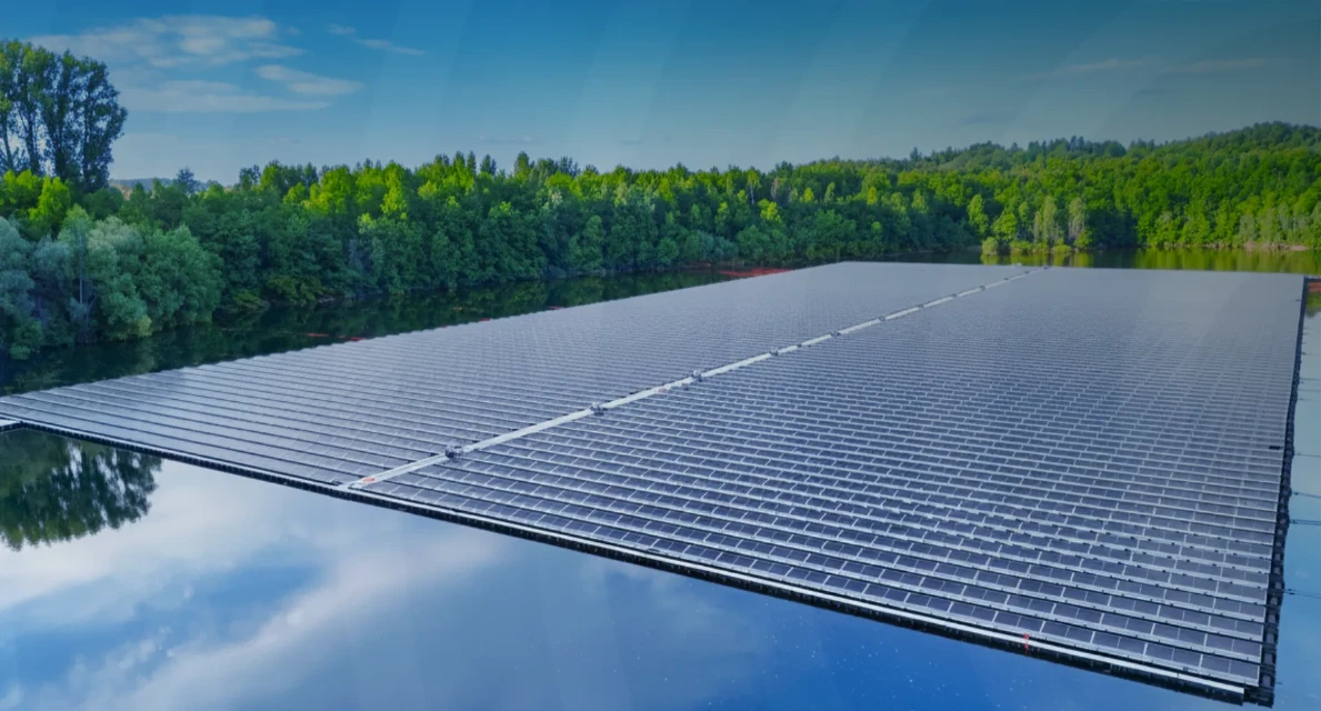 ClicFloats by Connectum, the future of floating solar, solar panels installed on water